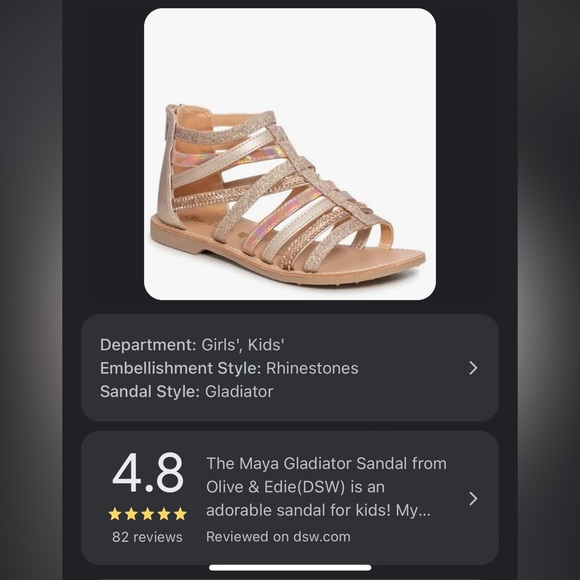 Gladiator Gold Metallic Baby/Toddler Sandals Size 5 - Picture 2 of 7